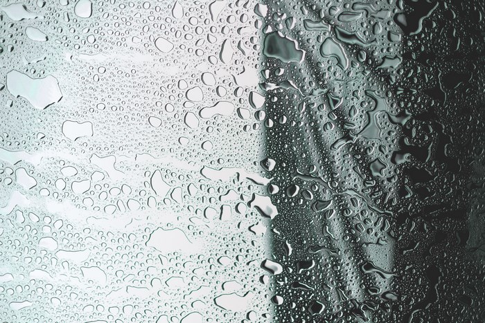 Water drops on a window pane
