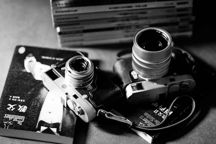 Leica cameras and books