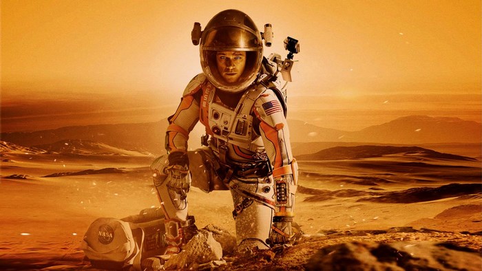 Astronaut from The Martian on Mars