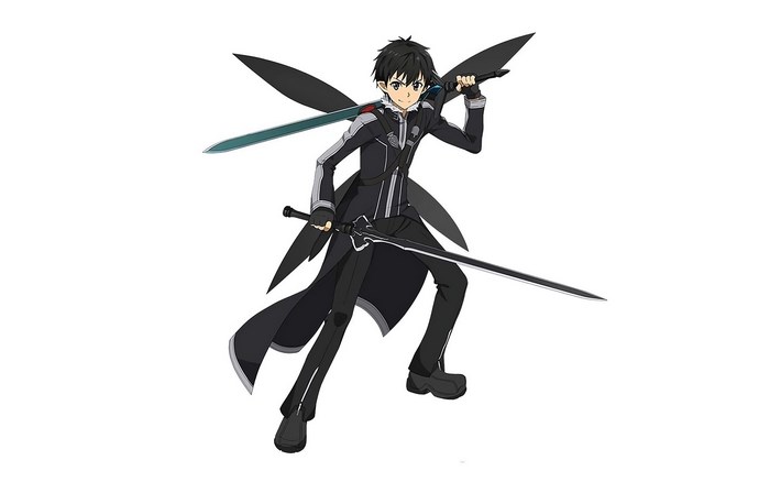 Kirito from Sword Art Online with two swords