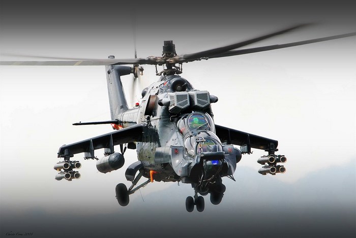 Mil Mi-24 Heavy Attack Helicopter In Flight