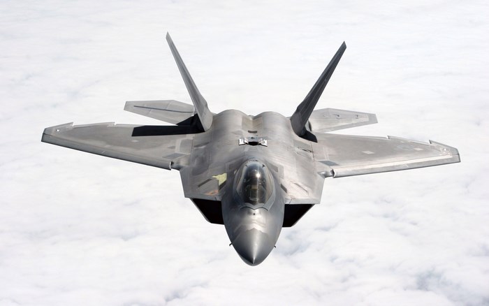 Lockheed Martin F-22 Raptor fighter jet in flight
