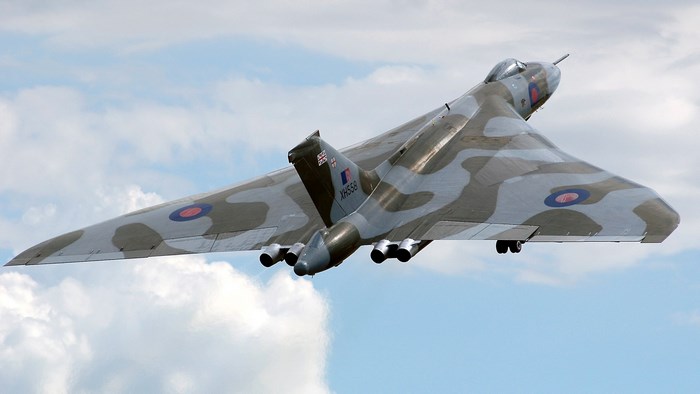 Avro Vulcan bomber aircraft in flight