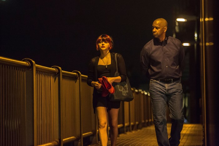 The Equalizer Denzel Washington and Chloe Grace Moretz