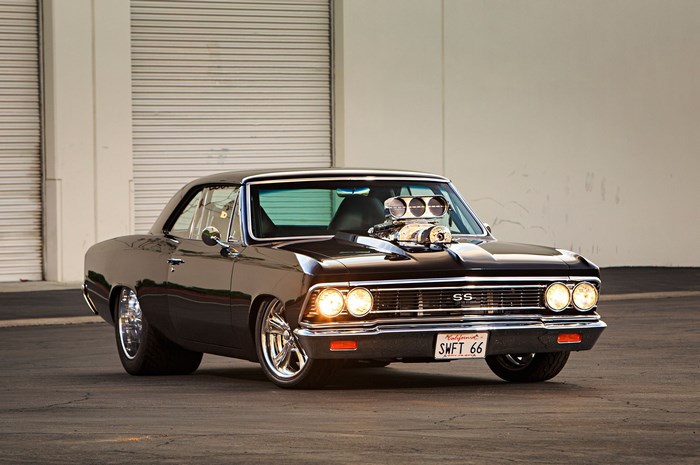 Black Chevrolet Chevelle SS with Supercharger