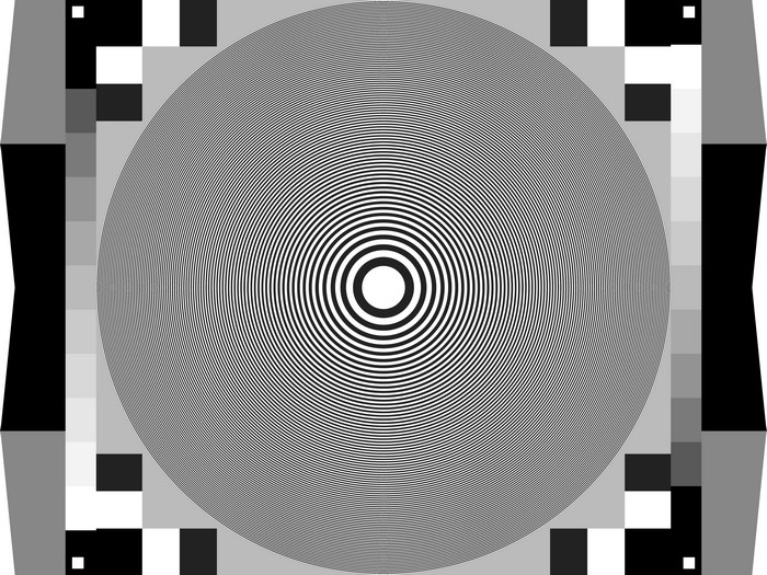 Concentric Circles and Grayscale Test Pattern