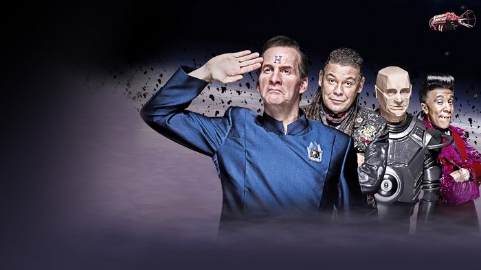 Red Dwarf characters in space