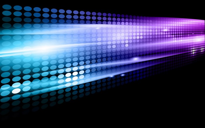 Abstract blue and purple digital light streaks