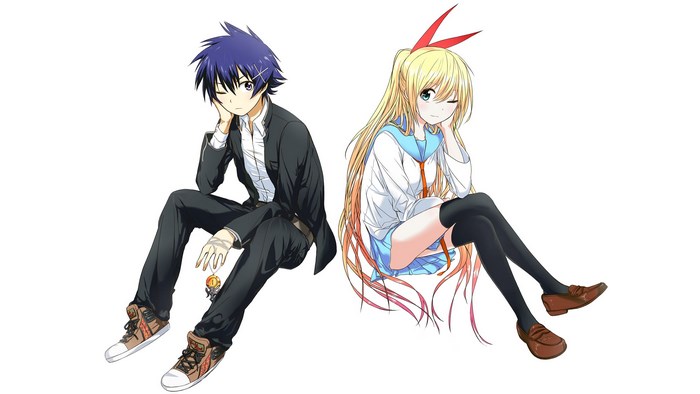 Chitoge Kirisaki and Raku Ichijo from Nisekoi