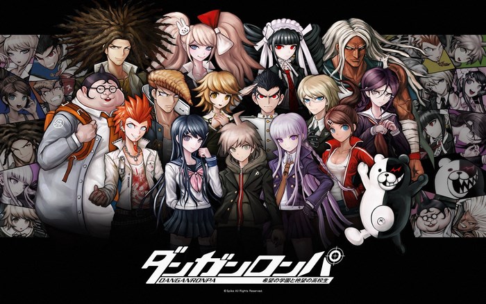 Danganronpa characters group portrait