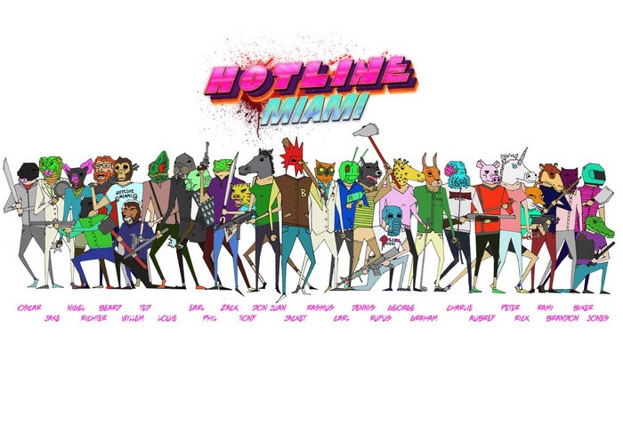 Hotline Miami characters with names