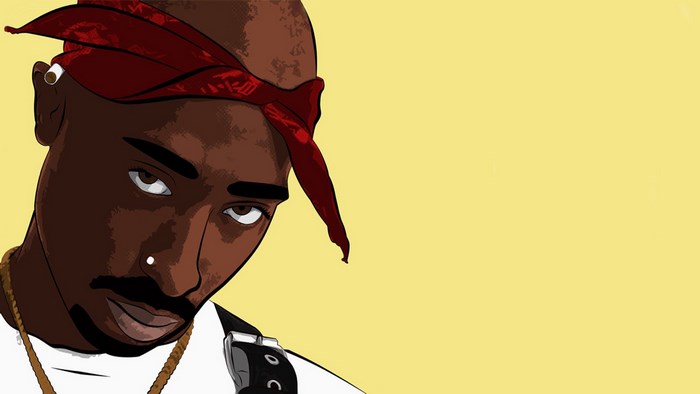 Tupac Shakur with Red Bandana