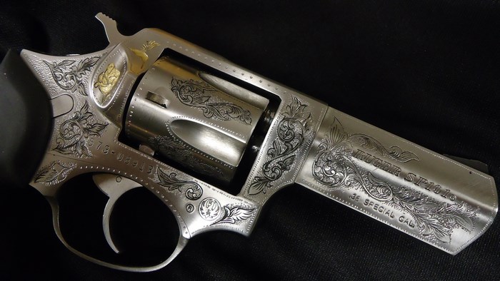 Engraved Ruger SP101 .38 Special Revolver