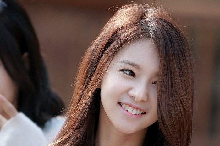 Korean girl group member smiling