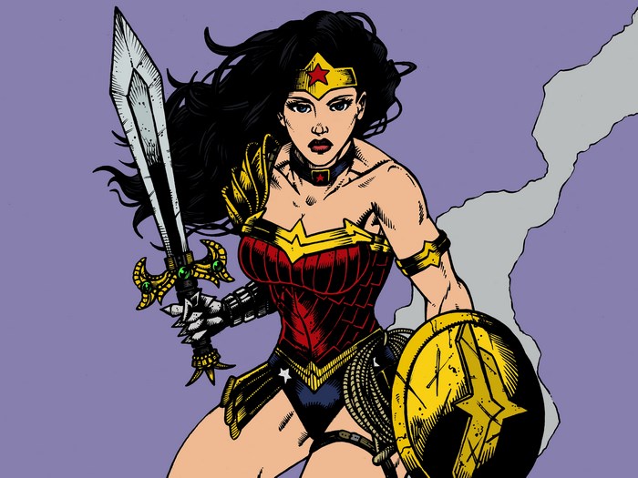 Wonder Woman with Sword and Shield