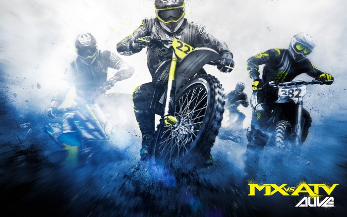 Motocross riders in MX vs ATV Alive