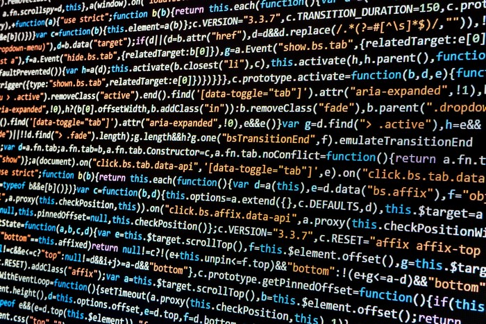 Code on a computer screen