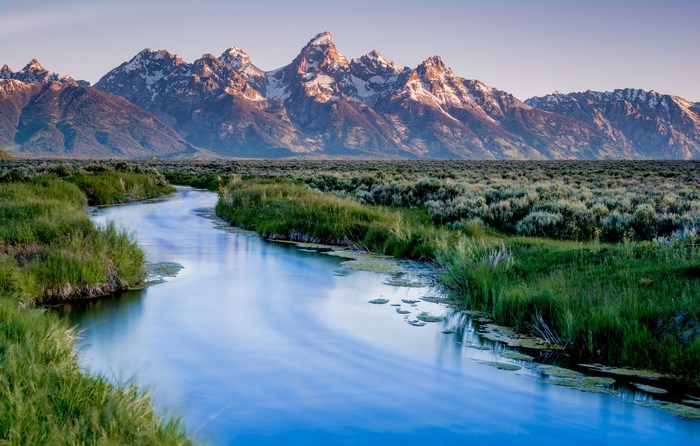 Grand Teton National Park River and Mountains