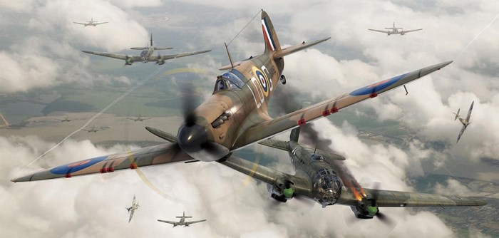 Supermarine Spitfire Soaring Through the Sky