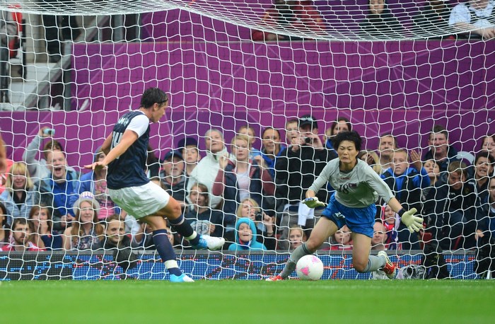 Soccer players during a match