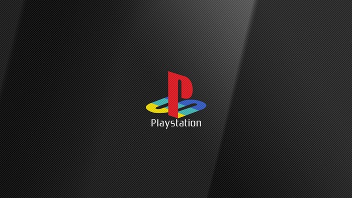Playstation Logo on Dark Textured Background
