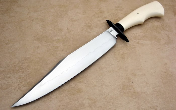 Large Bowie knife with bone handle