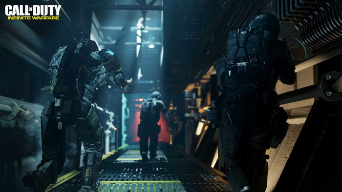 Call of Duty Infinite Warfare soldiers in corridor