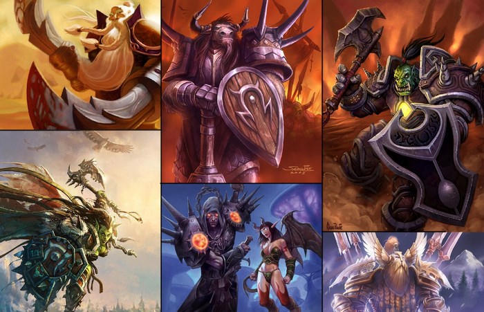 Warcraft characters collage
