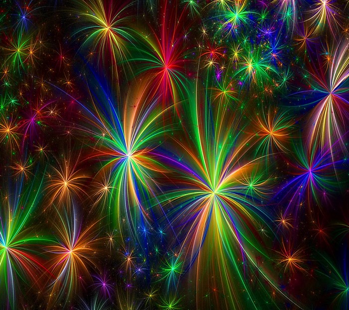 Colorful Abstract Light Burst Pattern