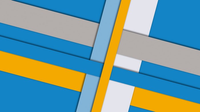Abstract geometric background with blue, yellow, and gray stripes