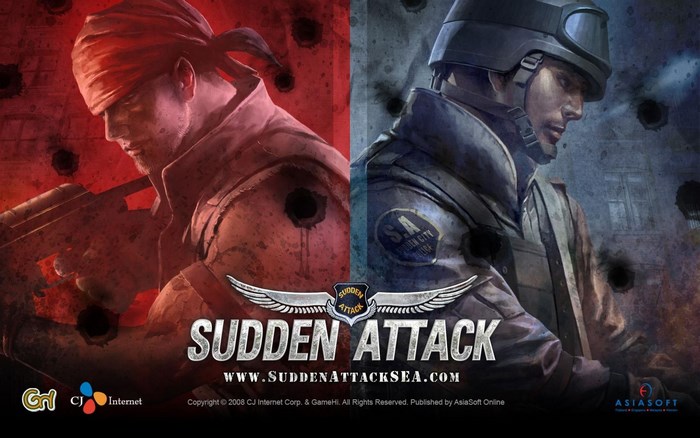 Sudden Attack game poster with soldiers