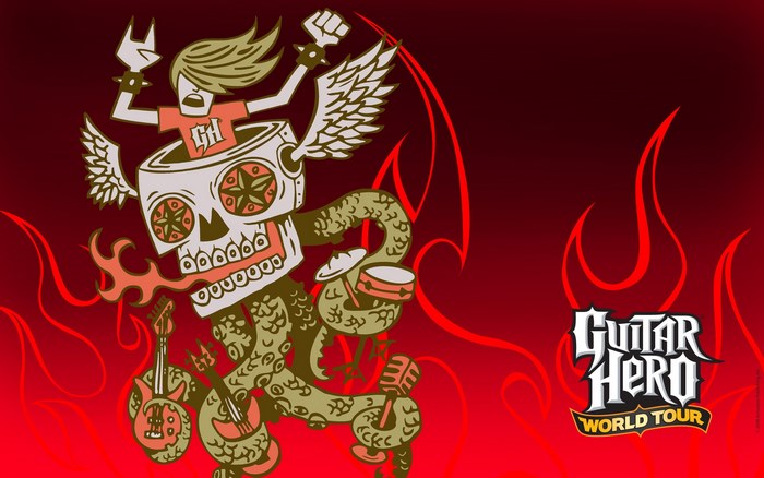 Guitar Hero: World Tour Skull Monster with Guitars
