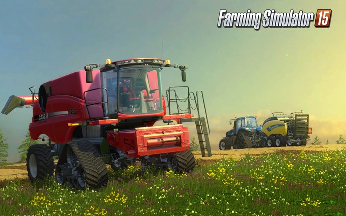 Farming Simulator 15 Combine Harvester and Tractor