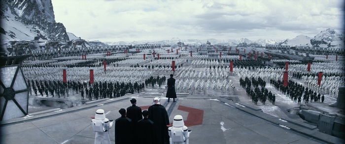 Kylo Ren and Stormtroopers on Starkiller Base from Star Wars