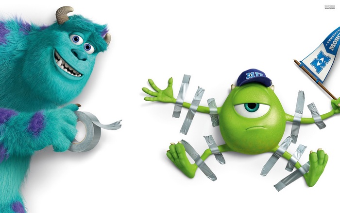 Sulley and Mike from Monsters University