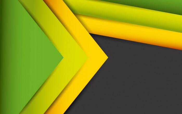 Abstract green and yellow lines on dark background