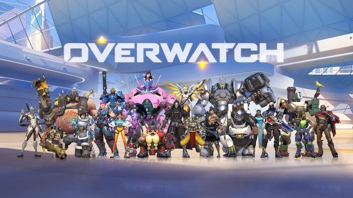 Overwatch characters standing together