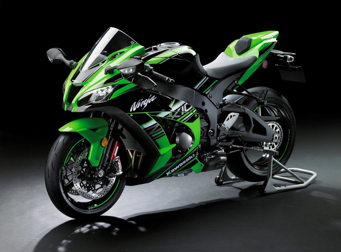 Sleek Green Kawasaki Ninja H2R Motorcycle