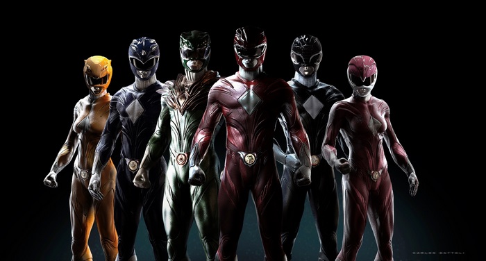 Power Rangers standing together