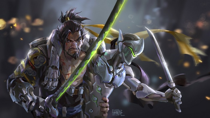 Genji and Hanzo from Overwatch