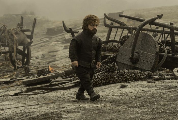 Tyrion Lannister in a desolate landscape