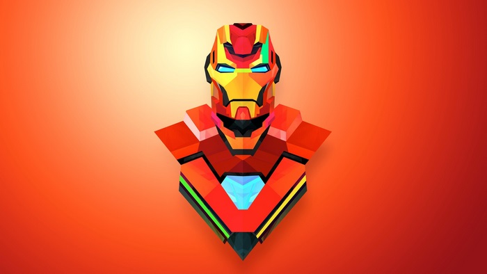 Iron Man low poly bust