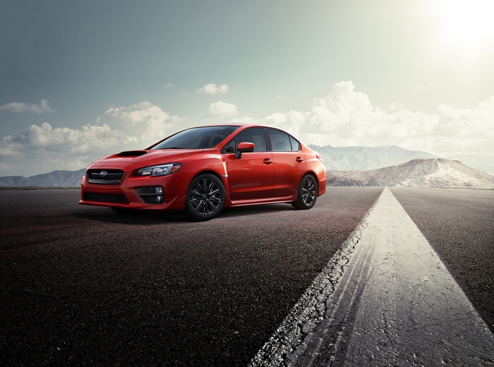 Red Subaru WRX STI on a Road
