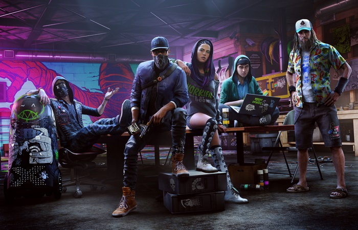 Watch Dogs 2 characters in a workshop