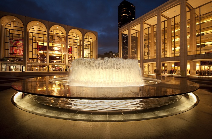 Lincoln Center for the Performing Arts Fountain at Night 4K
