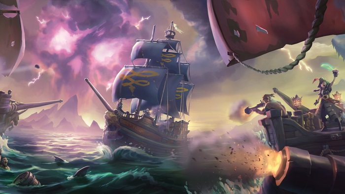 Sea of Thieves 4K battle between ships