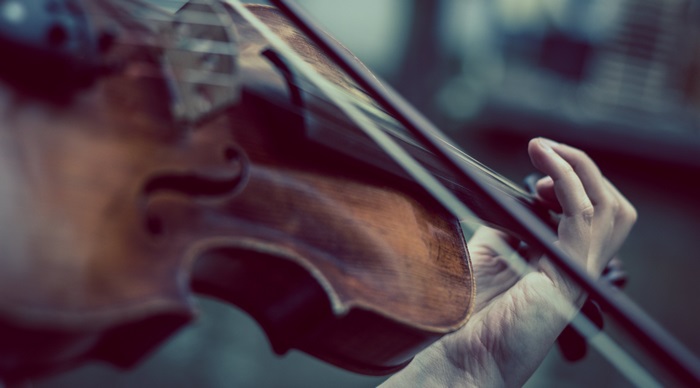 Violin being played