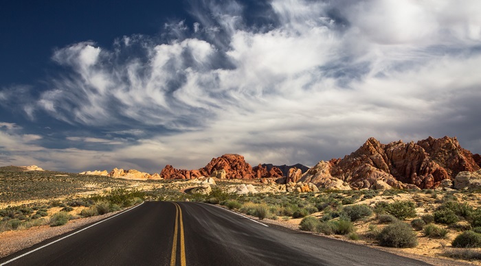 Road through Valley of Fire State Park, Nevada