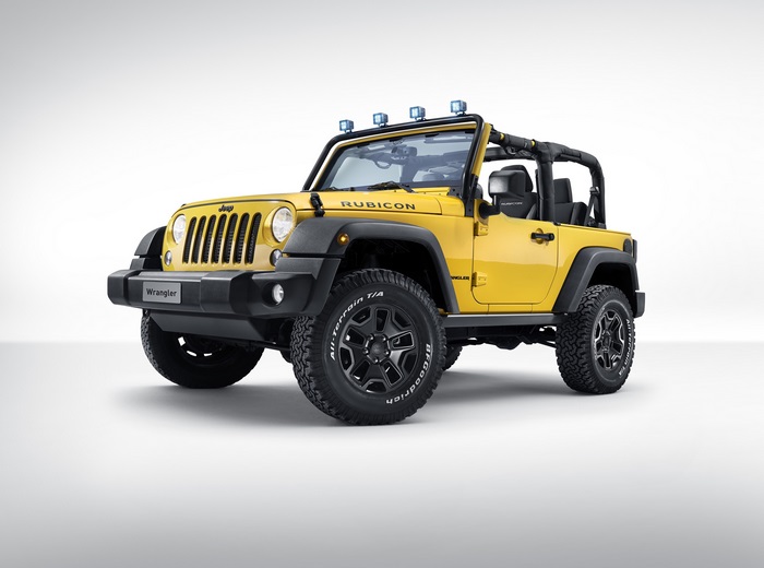 Yellow Jeep Wrangler Rubicon 4K