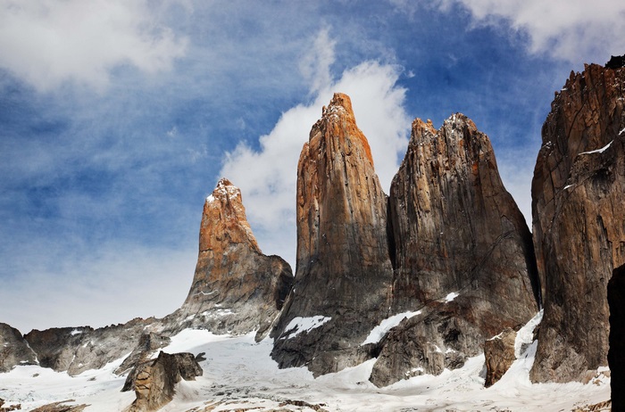 Torres del Paine Majestic Rocky Peaks in 4K